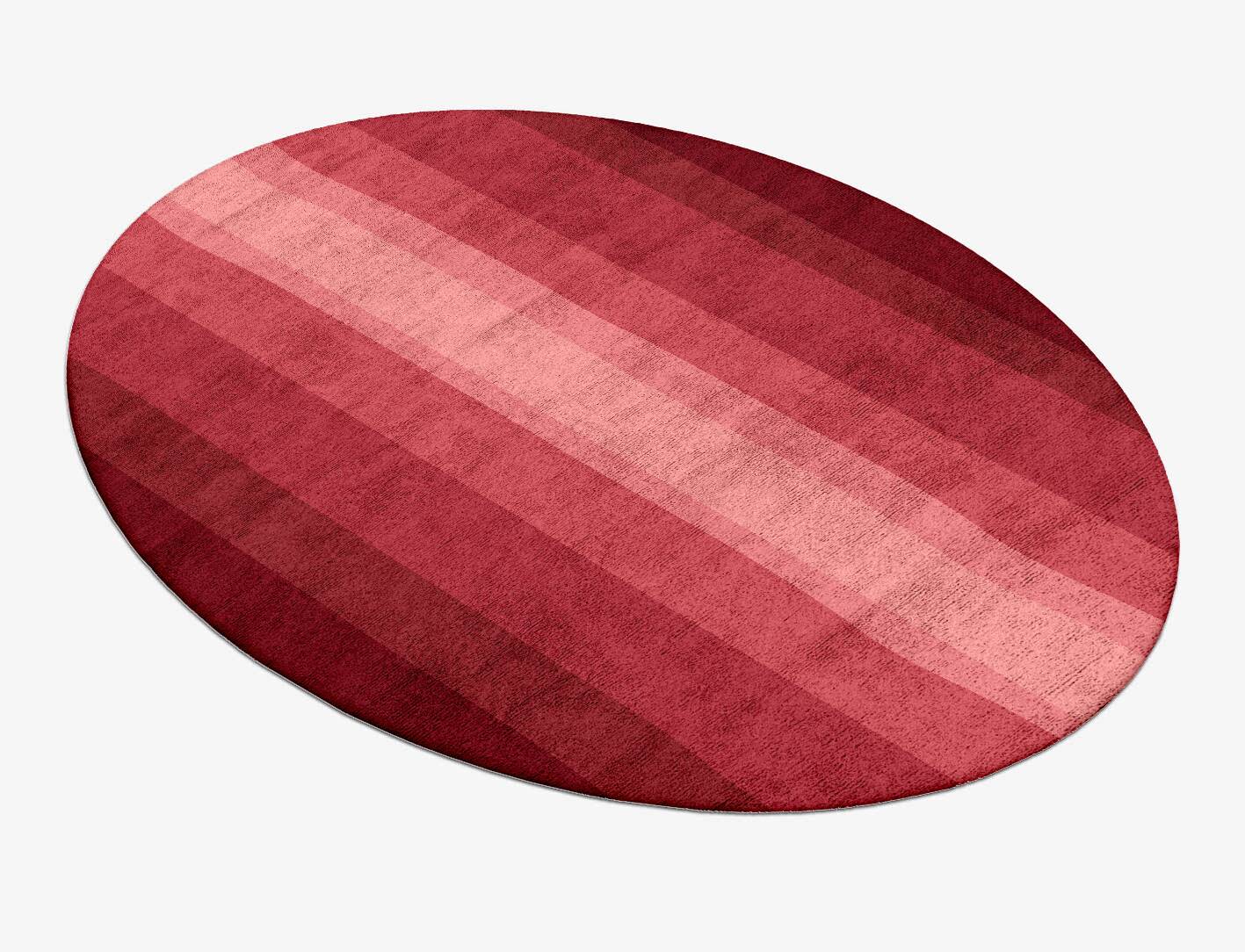 Redrow Gradation Oval Hand Tufted Bamboo Silk Custom Rug by Rug Artisan