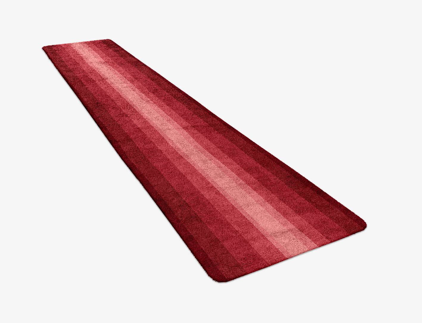 Redrow Gradation Runner Hand Tufted Bamboo Silk Custom Rug by Rug Artisan