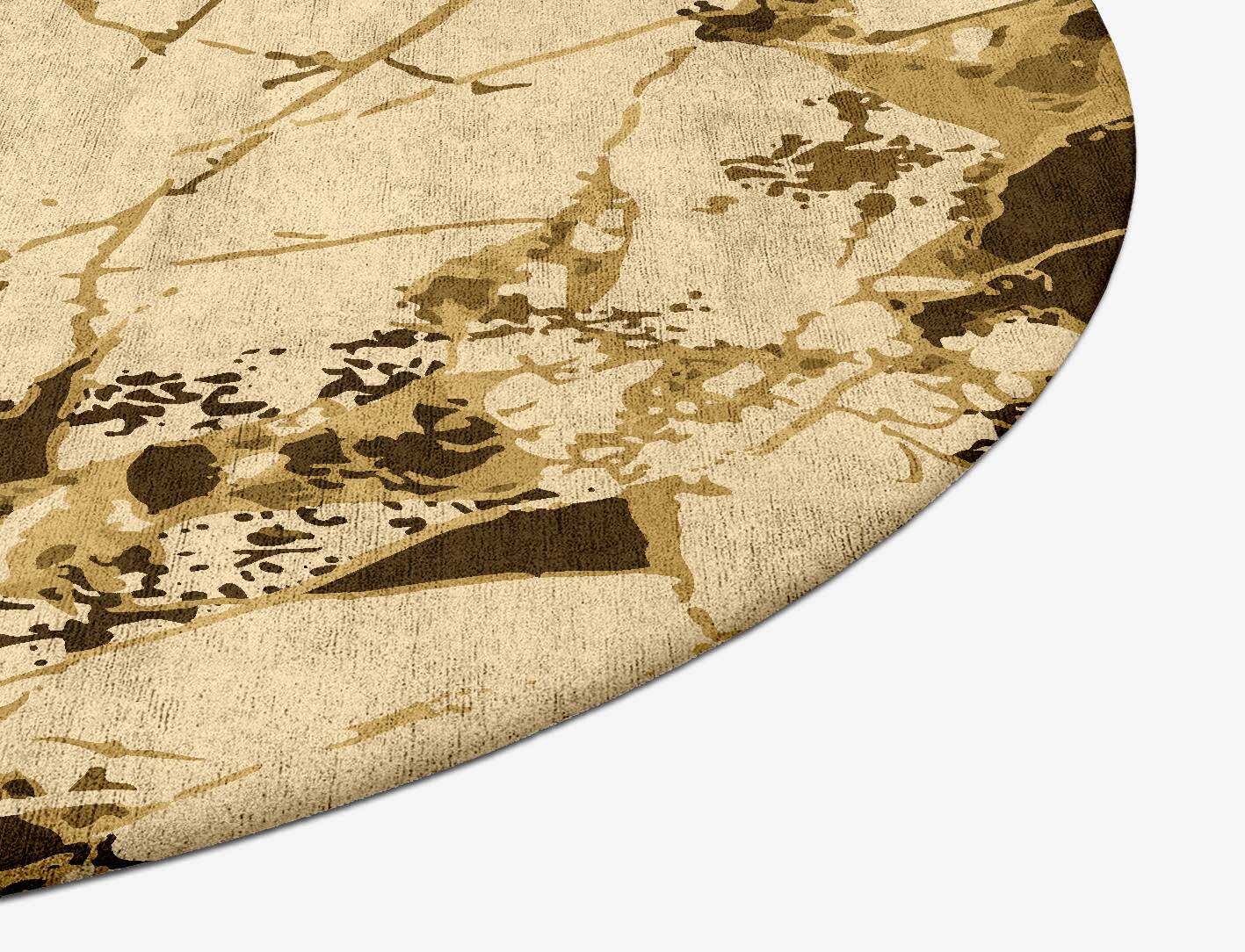 Relic Surface Art Oval Hand Tufted Bamboo Silk Custom Rug by Rug Artisan