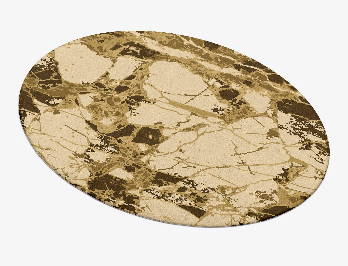 Relic Surface Art Oval Hand Tufted Pure Wool Custom Rug by Rug Artisan
