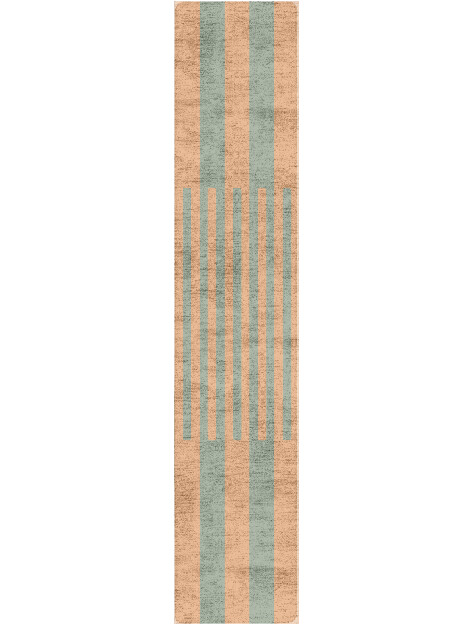 Remo Modern Geometrics Runner Hand Tufted Bamboo Silk Custom Rug by Rug Artisan