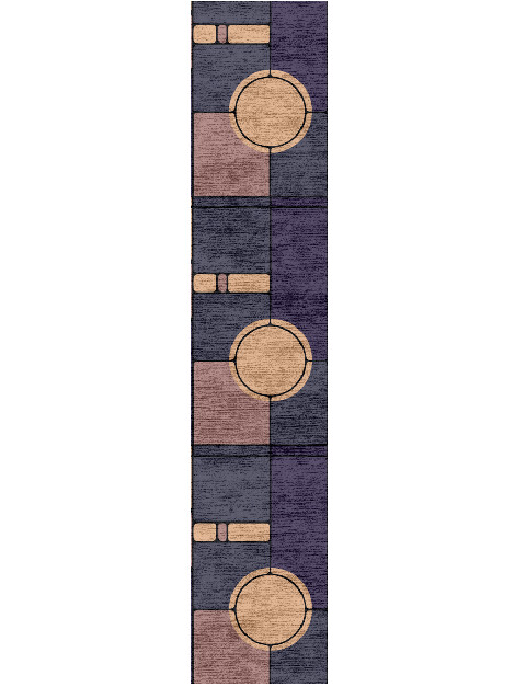 Remote Modern Geometrics Runner Hand Knotted Bamboo Silk Custom Rug by Rug Artisan