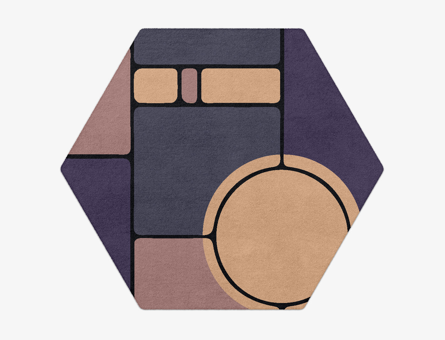 Remote Geometric Hexagon Hand Tufted Pure Wool Custom Rug by Rug Artisan