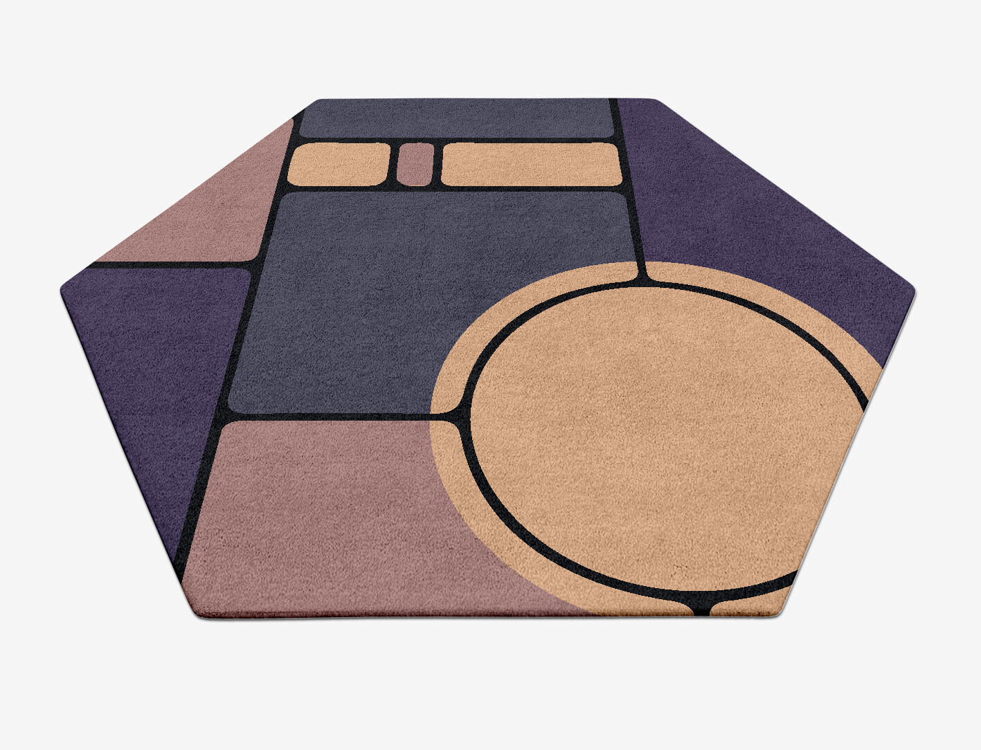 Remote Geometric Hexagon Hand Tufted Pure Wool Custom Rug by Rug Artisan