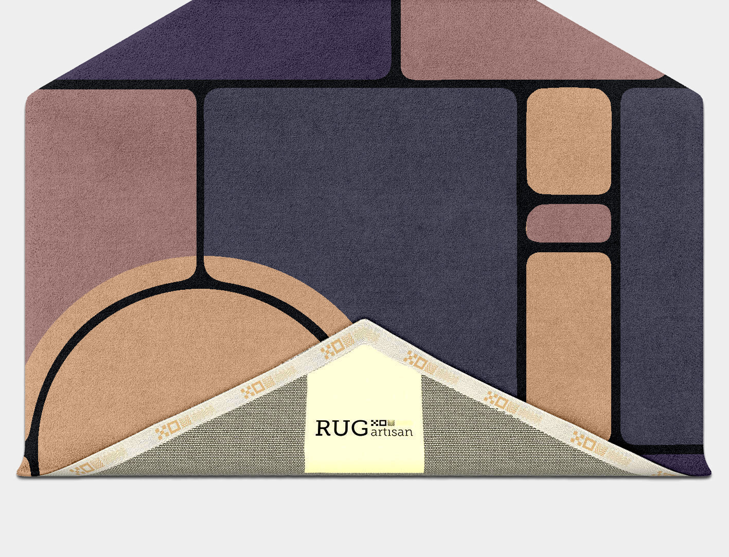 Remote Geometric Hexagon Hand Tufted Pure Wool Custom Rug by Rug Artisan