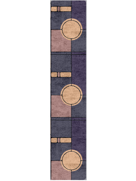 Remote Modern Geometrics Runner Hand Tufted Bamboo Silk Custom Rug by Rug Artisan