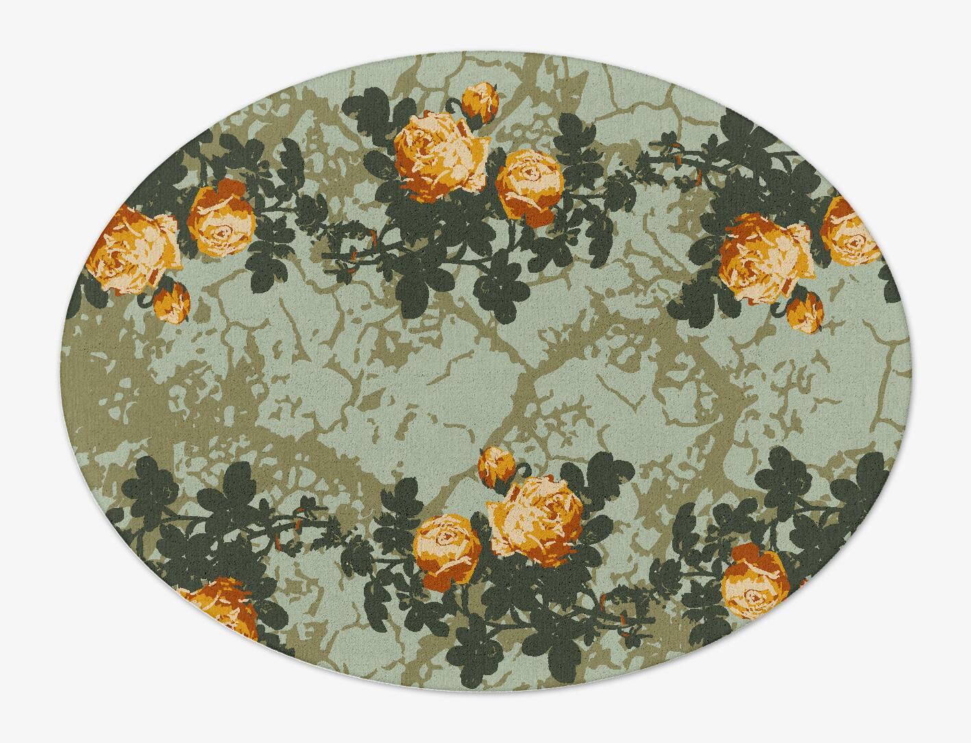 Renaissance Floral Oval Hand Tufted Pure Wool Custom Rug by Rug Artisan