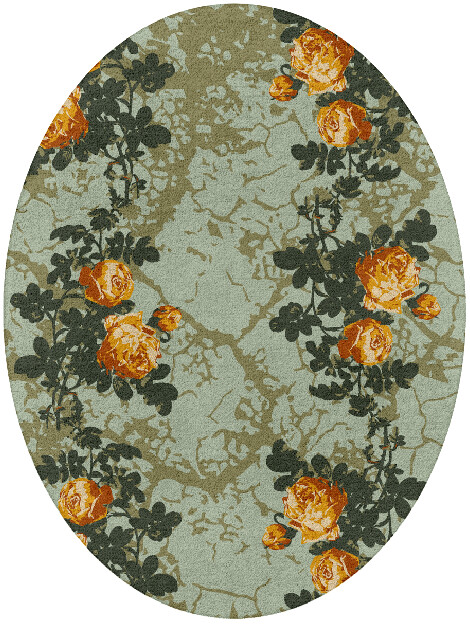 Renaissance Floral Oval Hand Tufted Pure Wool Custom Rug by Rug Artisan