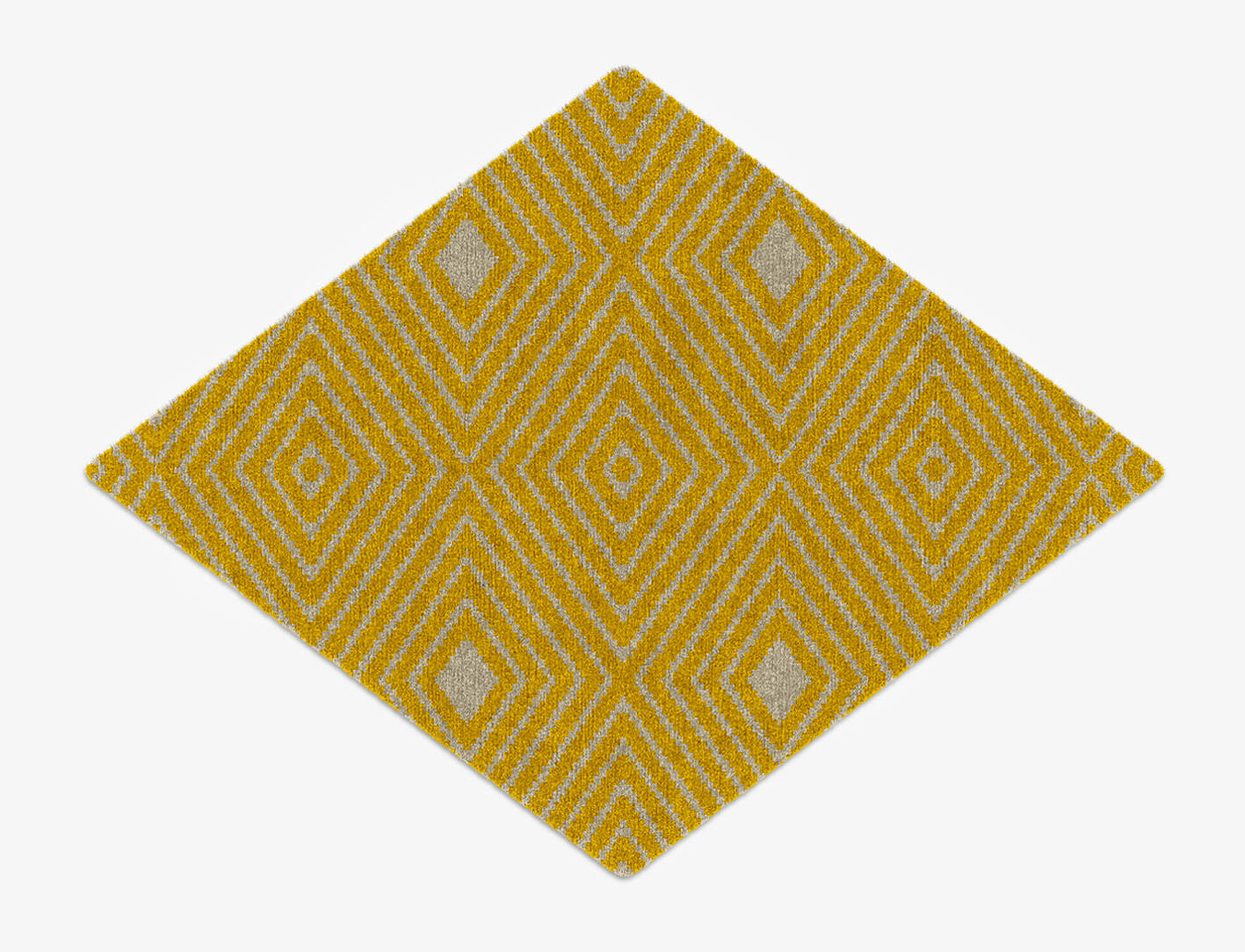 Reruns Geometric Diamond Hand Knotted Tibetan Wool Custom Rug by Rug Artisan