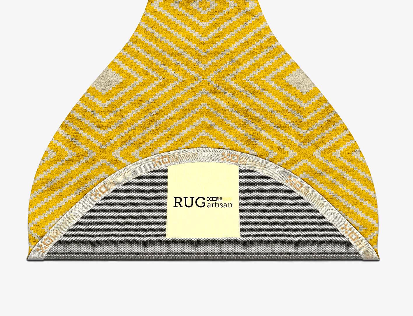 Reruns Geometric Drop Hand Tufted Bamboo Silk Custom Rug by Rug Artisan