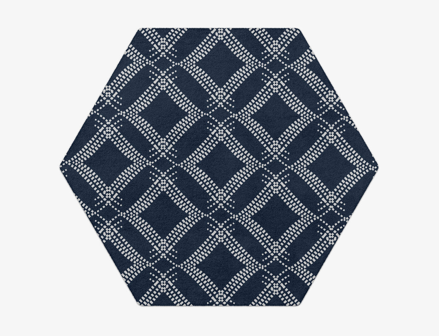 Resist Batik Hexagon Hand Tufted Pure Wool Custom Rug by Rug Artisan