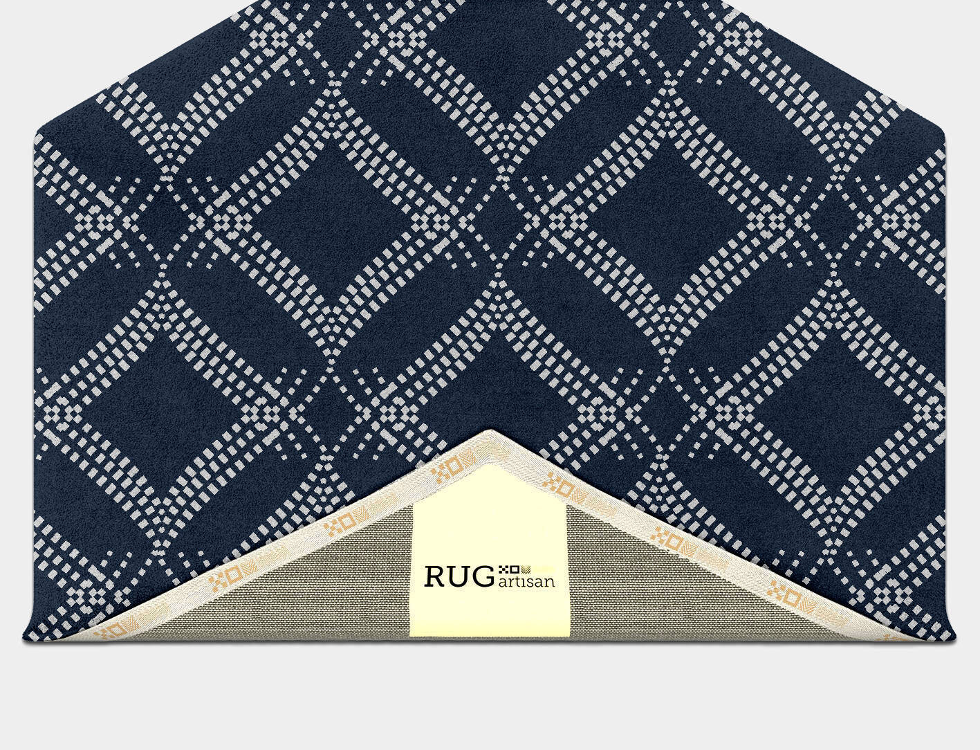 Resist Batik Hexagon Hand Tufted Pure Wool Custom Rug by Rug Artisan