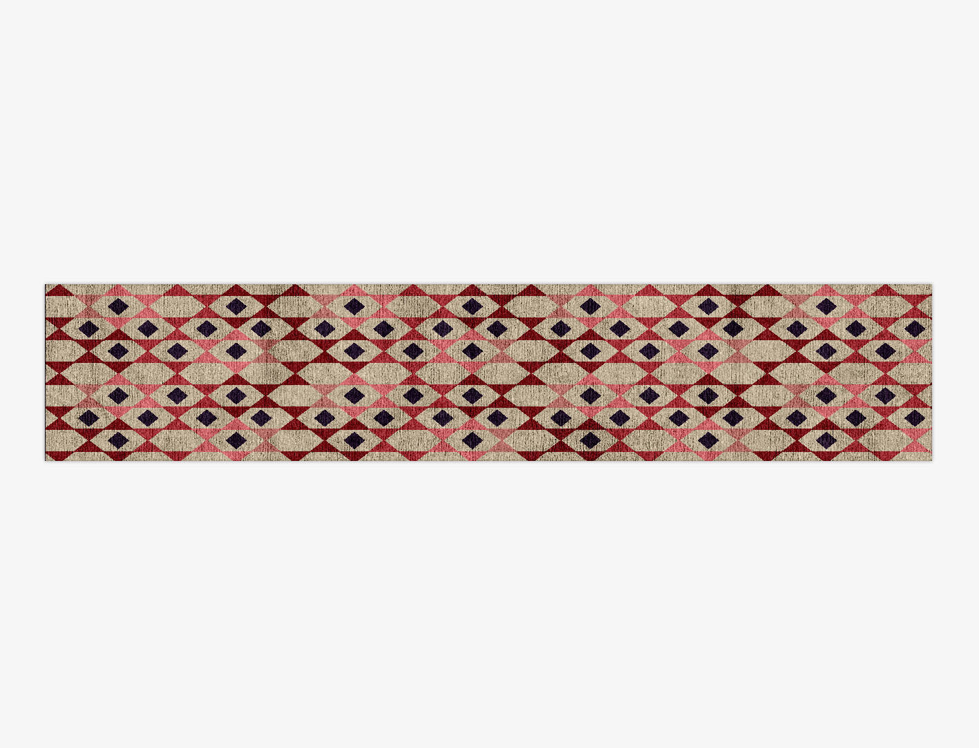Rhombii Geometric Runner Hand Knotted Bamboo Silk Custom Rug by Rug Artisan