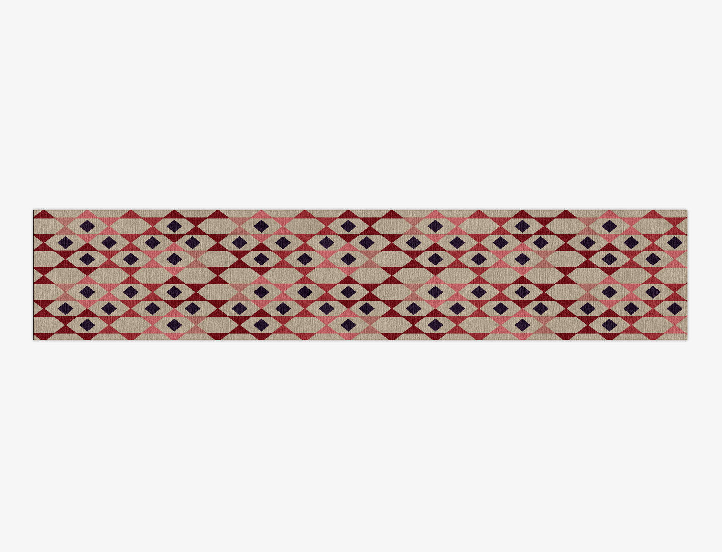 Rhombii Geometric Runner Hand Knotted Tibetan Wool Custom Rug by Rug Artisan