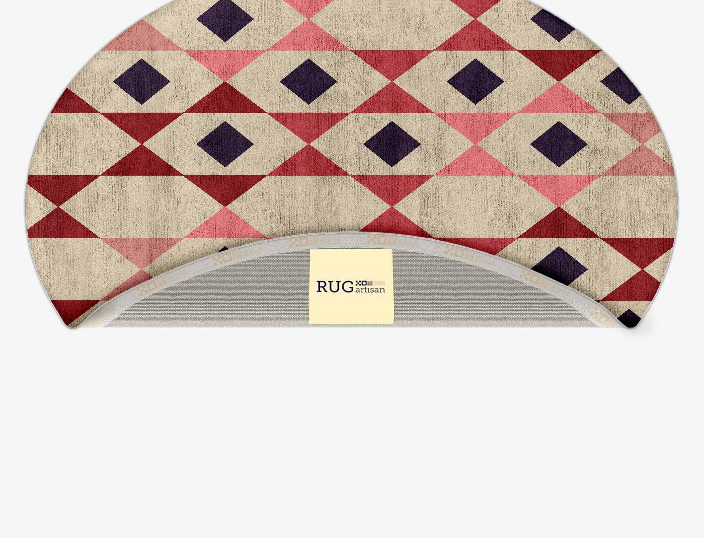 Rhombii Geometric Oval Hand Tufted Bamboo Silk Custom Rug by Rug Artisan