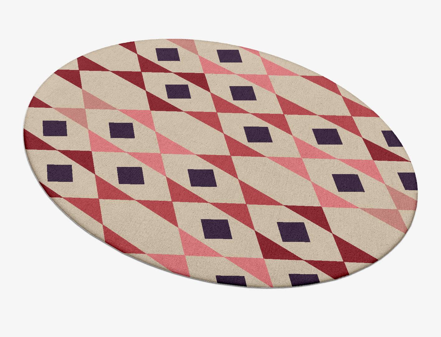 Rhombii Geometric Oval Hand Tufted Pure Wool Custom Rug by Rug Artisan
