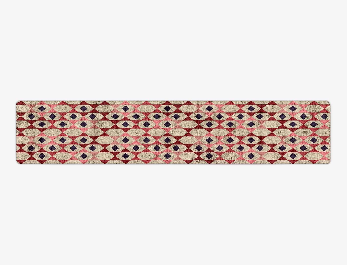 Rhombii Geometric Runner Hand Tufted Bamboo Silk Custom Rug by Rug Artisan