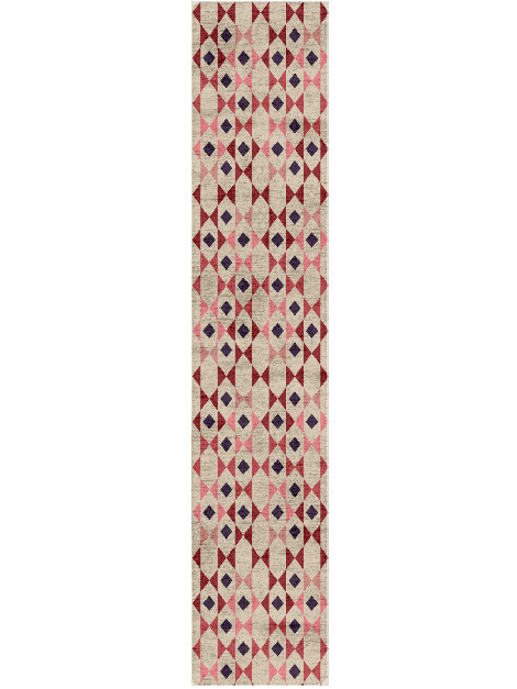 Rhombii Geometric Runner Hand Tufted Bamboo Silk Custom Rug by Rug Artisan