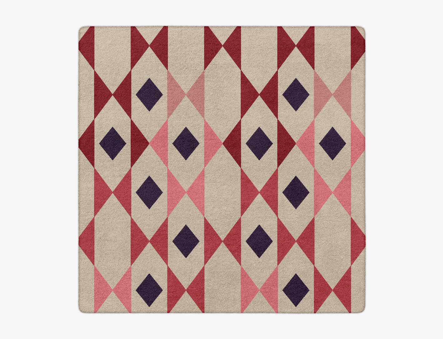 Rhombii Geometric Square Hand Tufted Pure Wool Custom Rug by Rug Artisan