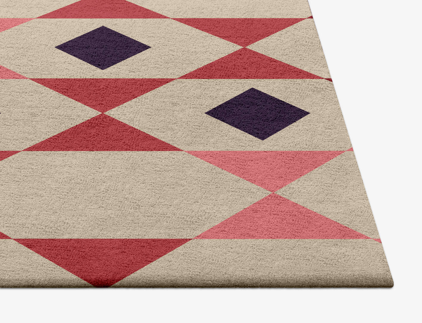 Rhombii Geometric Square Hand Tufted Pure Wool Custom Rug by Rug Artisan