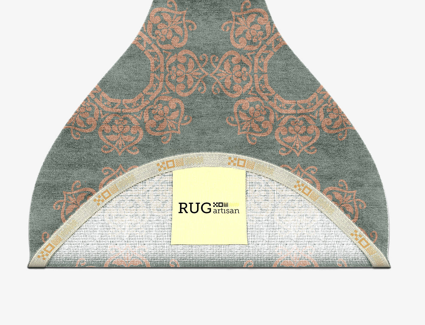 Rhythm Blue Royal Drop Hand Knotted Bamboo Silk Custom Rug by Rug Artisan