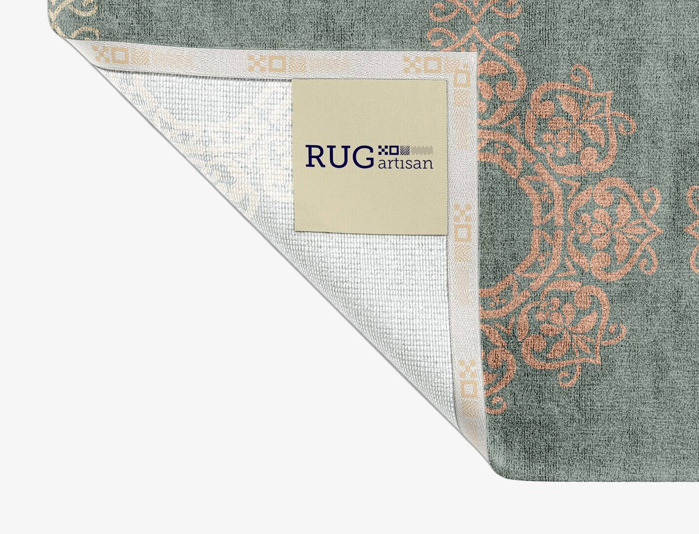 Rhythm Blue Royal Rectangle Hand Knotted Bamboo Silk Custom Rug by Rug Artisan