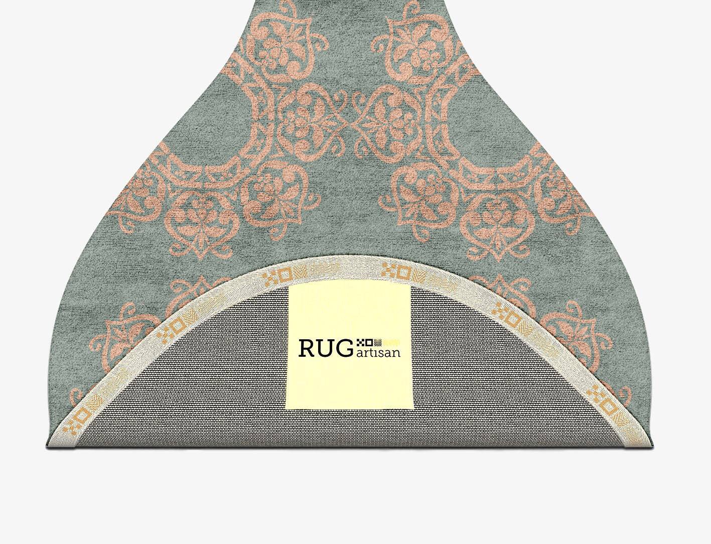 Rhythm Blue Royal Drop Hand Tufted Bamboo Silk Custom Rug by Rug Artisan