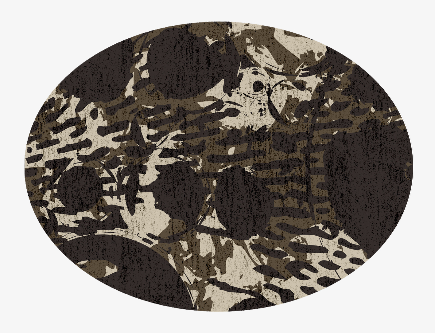 Rian Abstract Oval Hand Knotted Bamboo Silk Custom Rug by Rug Artisan