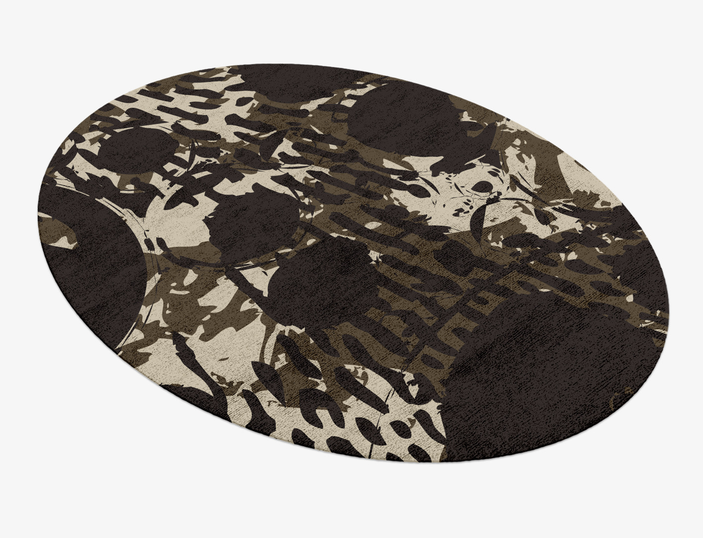 Rian Abstract Oval Hand Knotted Bamboo Silk Custom Rug by Rug Artisan