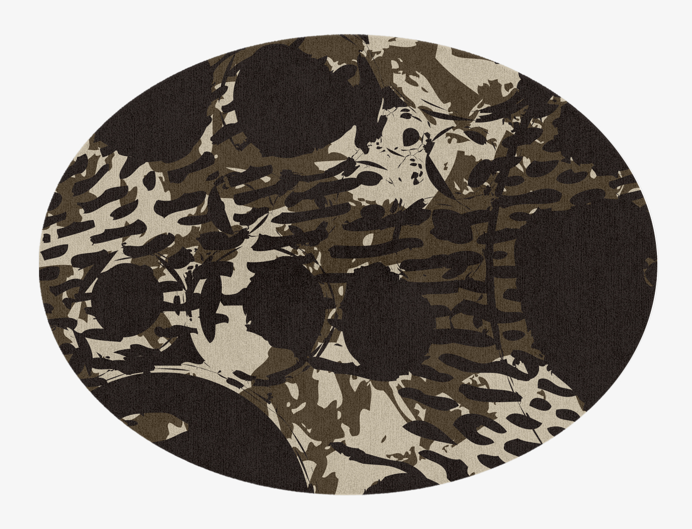 Rian Abstract Oval Hand Knotted Tibetan Wool Custom Rug by Rug Artisan