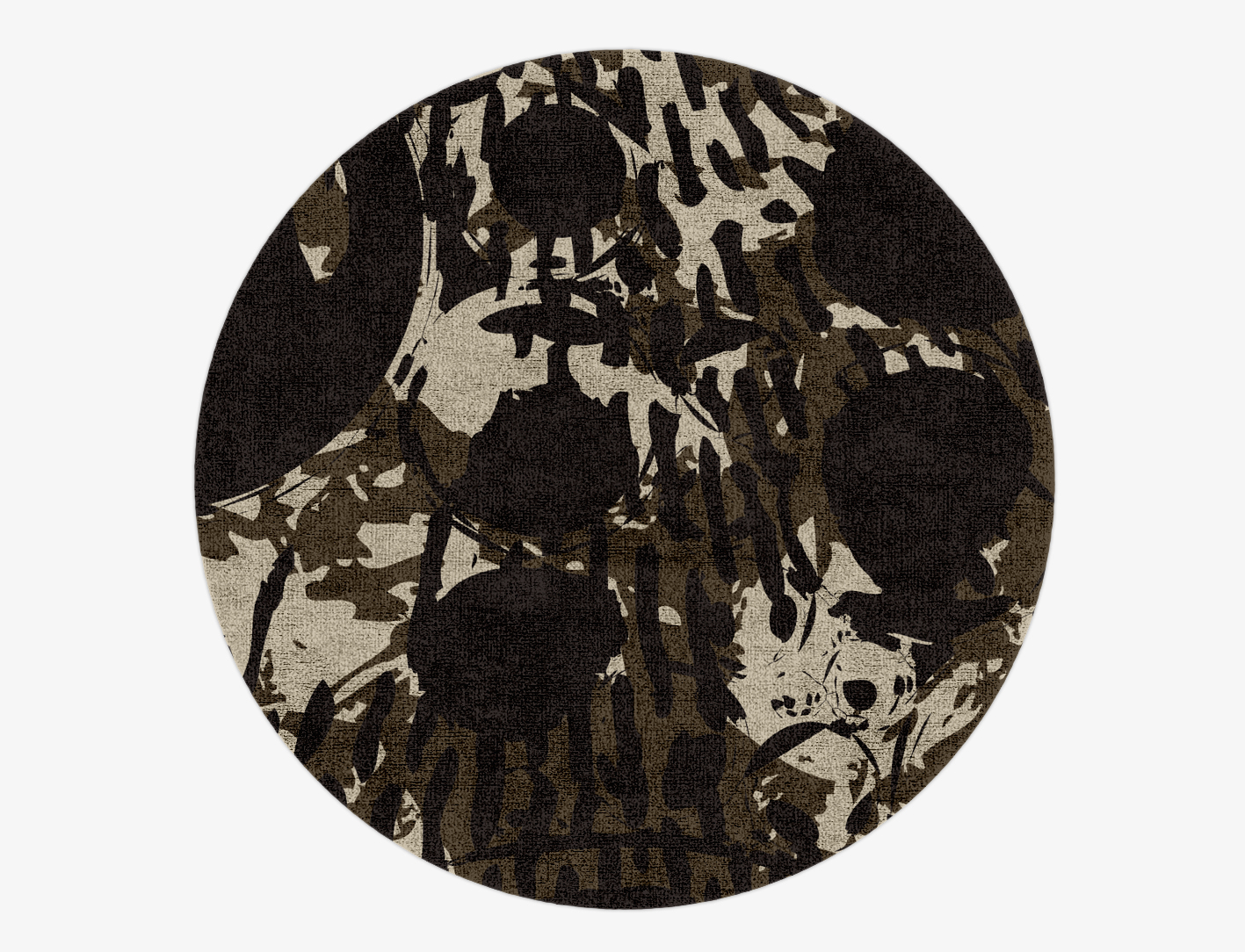 Rian Abstract Round Hand Knotted Bamboo Silk Custom Rug by Rug Artisan