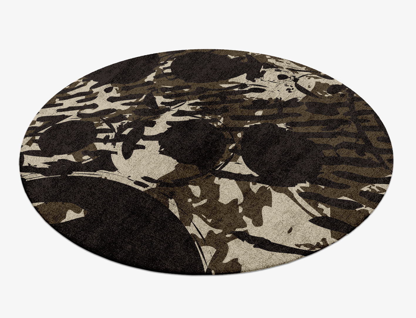 Rian Abstract Round Hand Knotted Bamboo Silk Custom Rug by Rug Artisan
