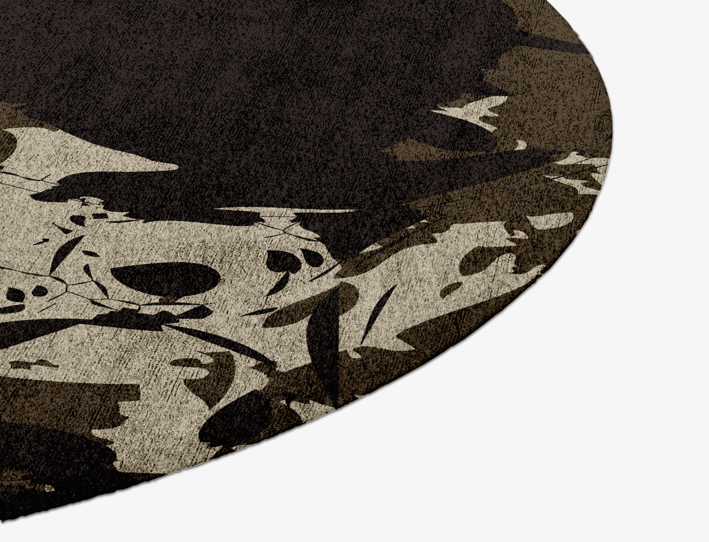 Rian Abstract Round Hand Knotted Bamboo Silk Custom Rug by Rug Artisan