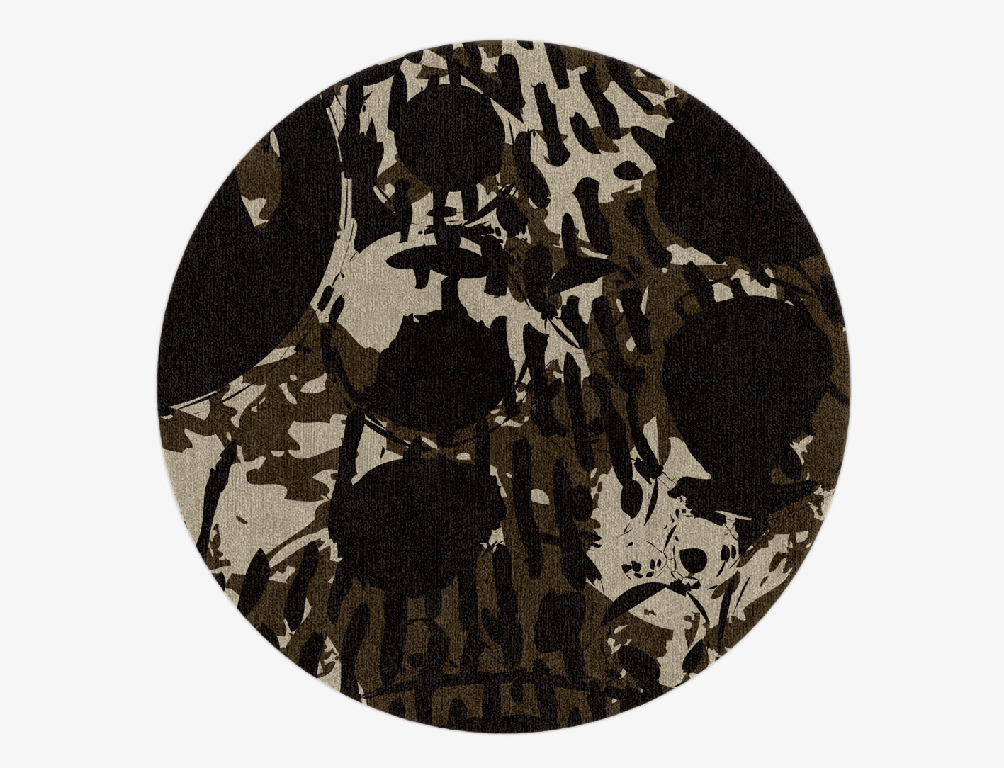 Rian Abstract Round Hand Knotted Tibetan Wool Custom Rug by Rug Artisan