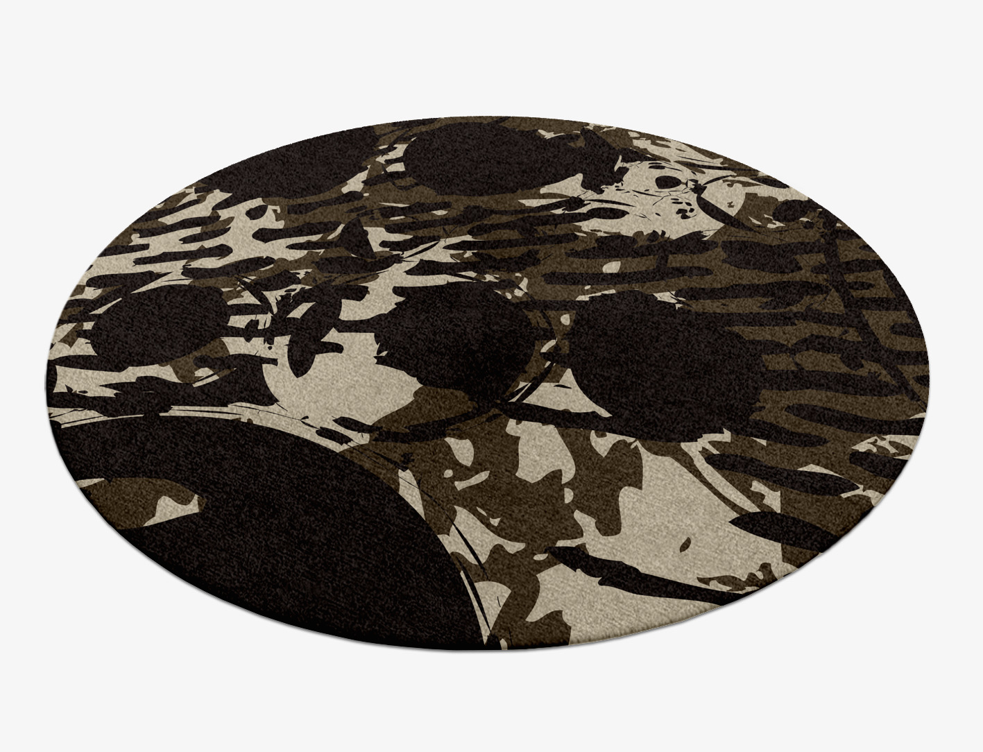 Rian Abstract Round Hand Knotted Tibetan Wool Custom Rug by Rug Artisan
