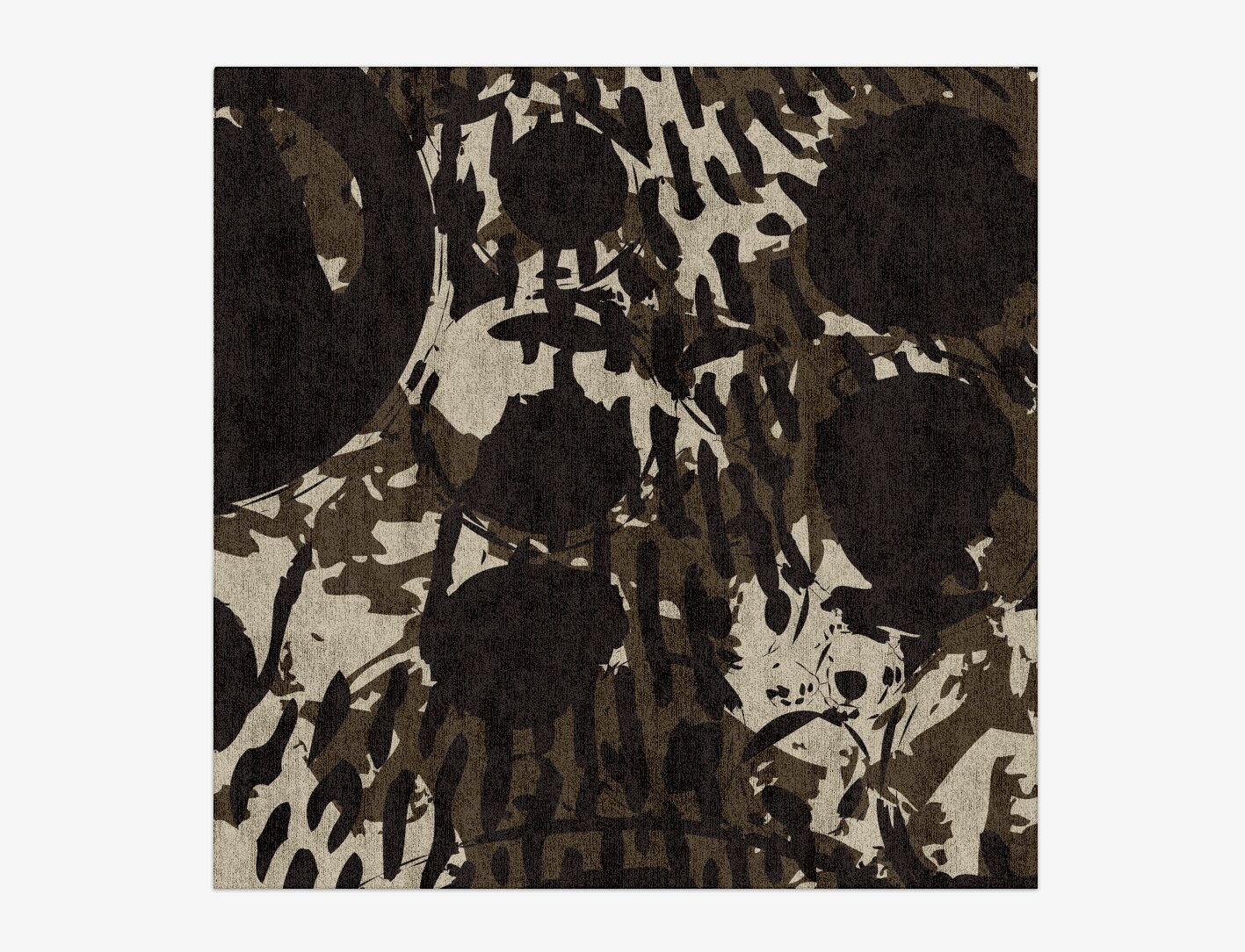 Rian Abstract Square Hand Knotted Bamboo Silk Custom Rug by Rug Artisan