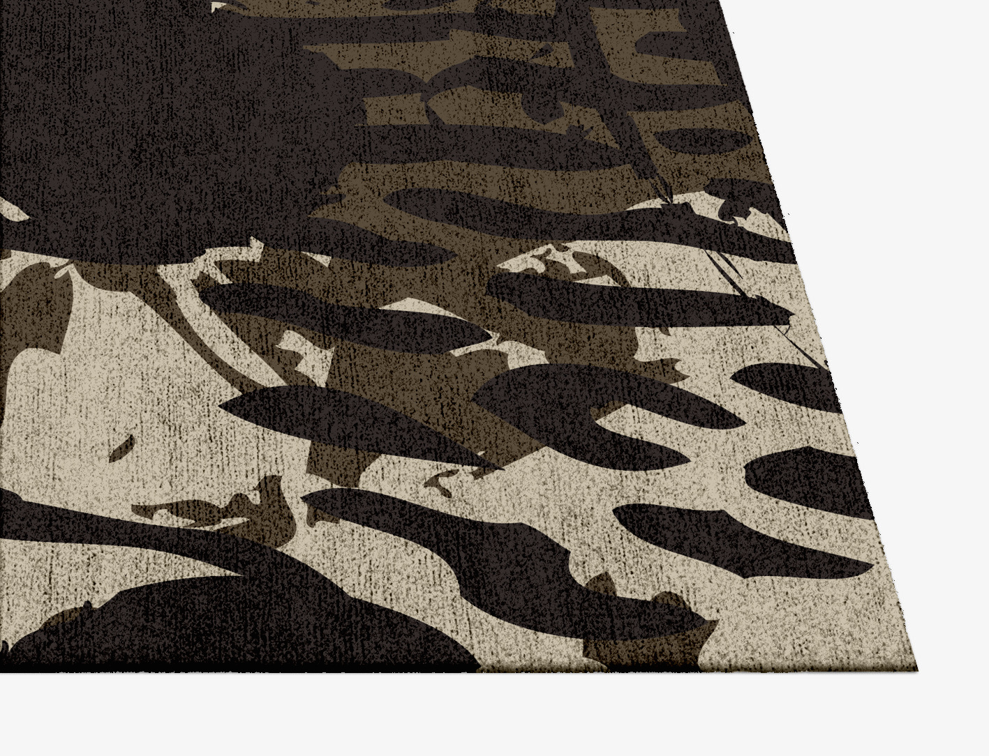 Rian Abstract Square Hand Knotted Bamboo Silk Custom Rug by Rug Artisan