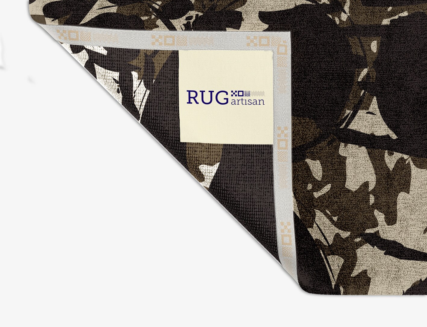 Rian Abstract Square Hand Knotted Bamboo Silk Custom Rug by Rug Artisan
