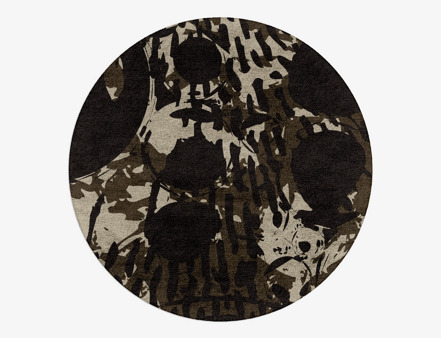 Rian Abstract Round Hand Tufted Bamboo Silk Custom Rug by Rug Artisan