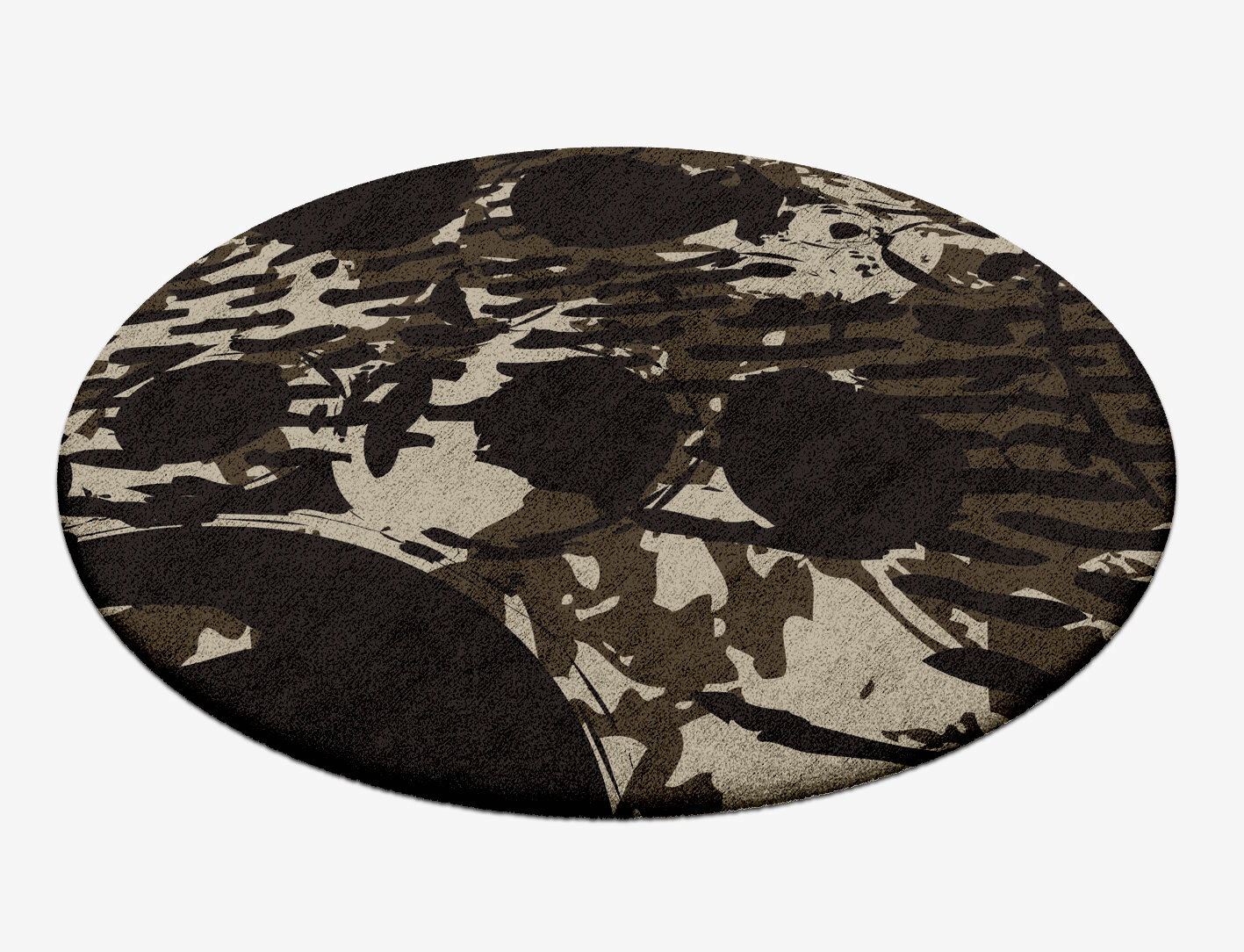 Rian Abstract Round Hand Tufted Bamboo Silk Custom Rug by Rug Artisan