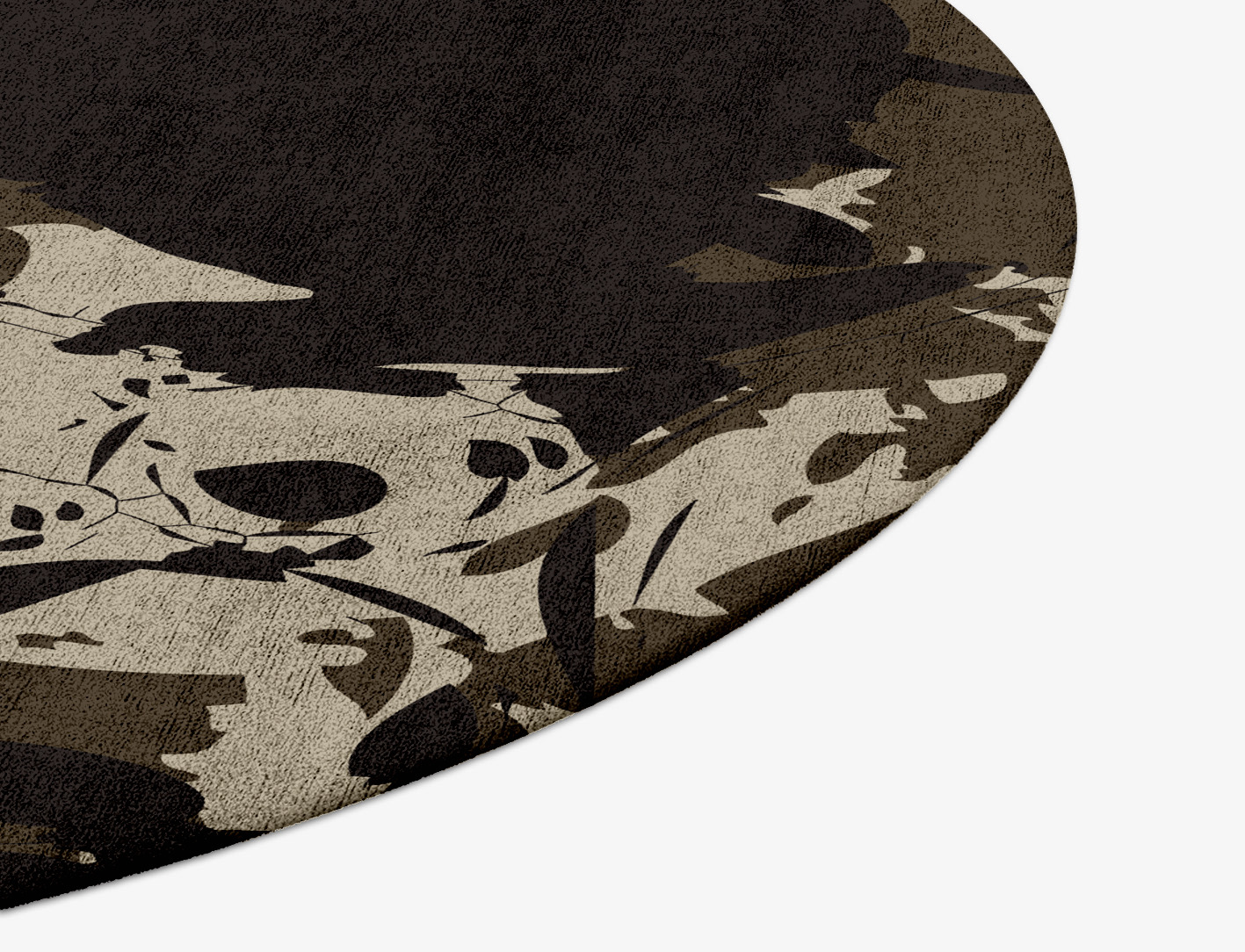 Rian Abstract Round Hand Tufted Bamboo Silk Custom Rug by Rug Artisan