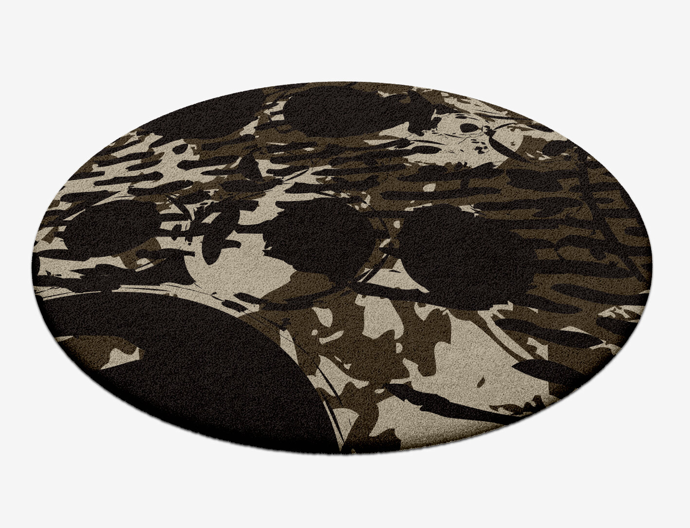 Rian Abstract Round Hand Tufted Pure Wool Custom Rug by Rug Artisan