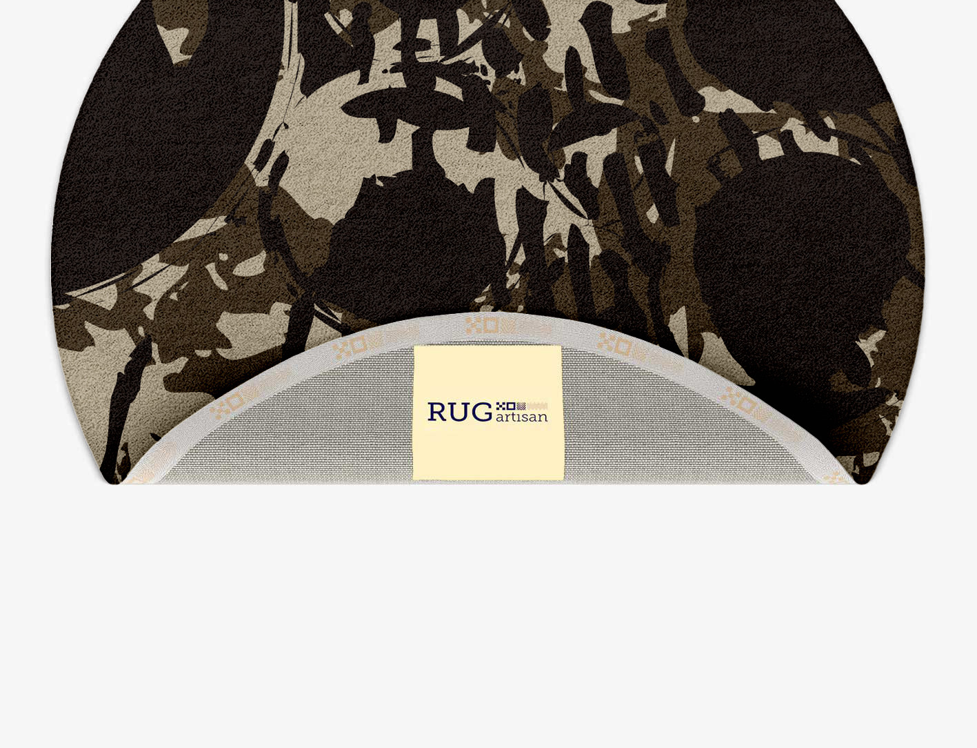 Rian Abstract Round Hand Tufted Pure Wool Custom Rug by Rug Artisan