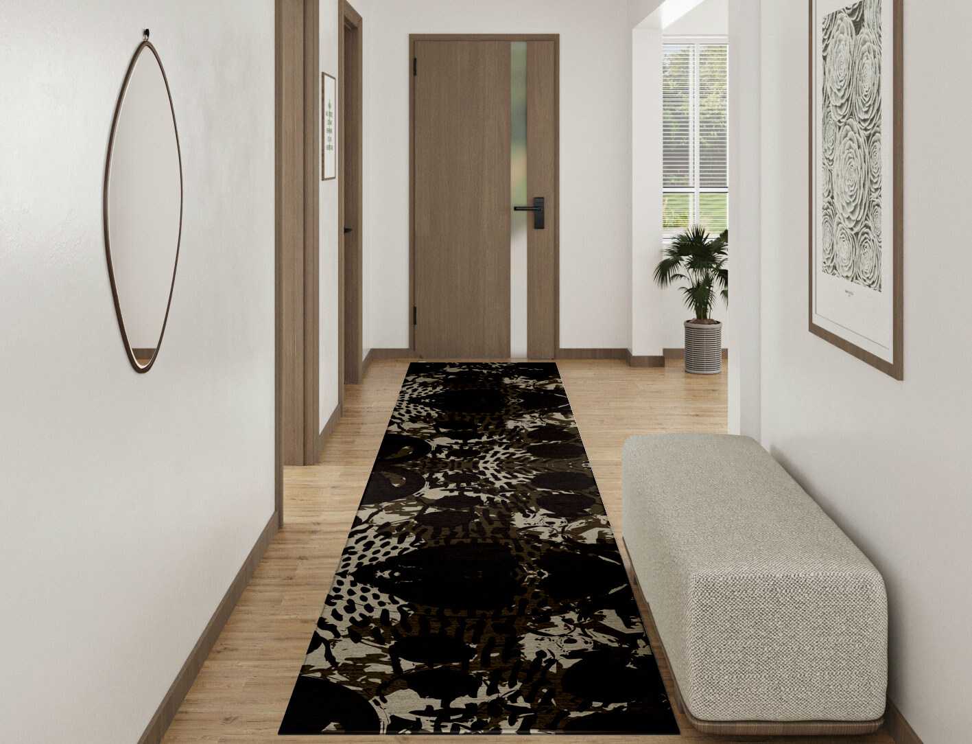 Rian Abstract Runner Hand Tufted Pure Wool Custom Rug by Rug Artisan