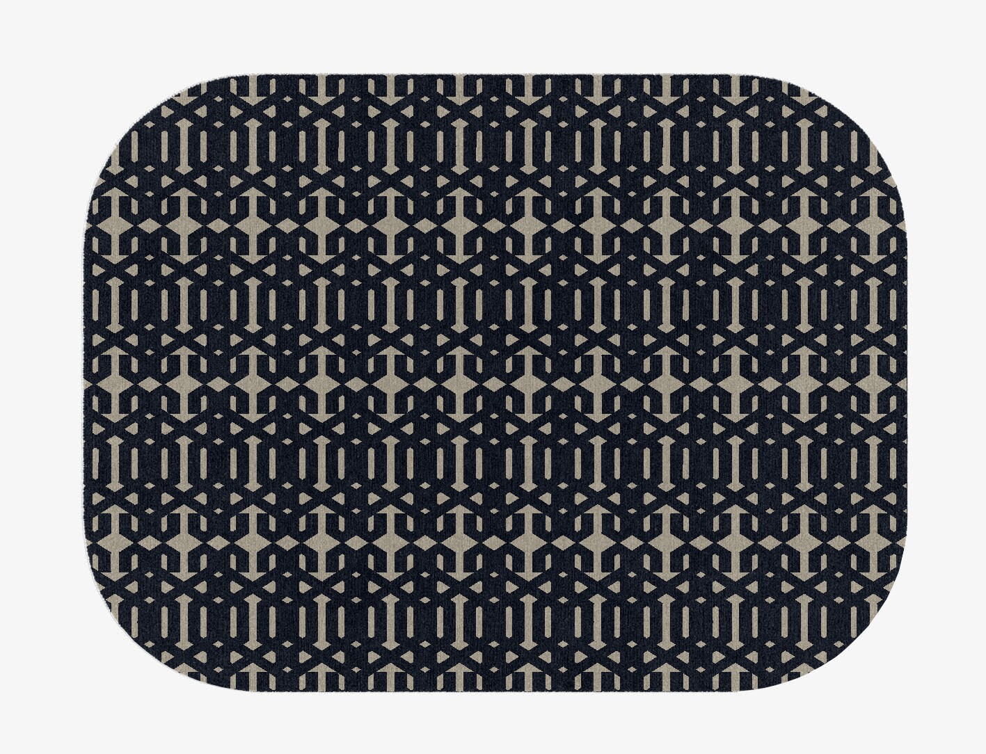 Ribbing Geometric Oblong Hand Knotted Tibetan Wool Custom Rug by Rug Artisan