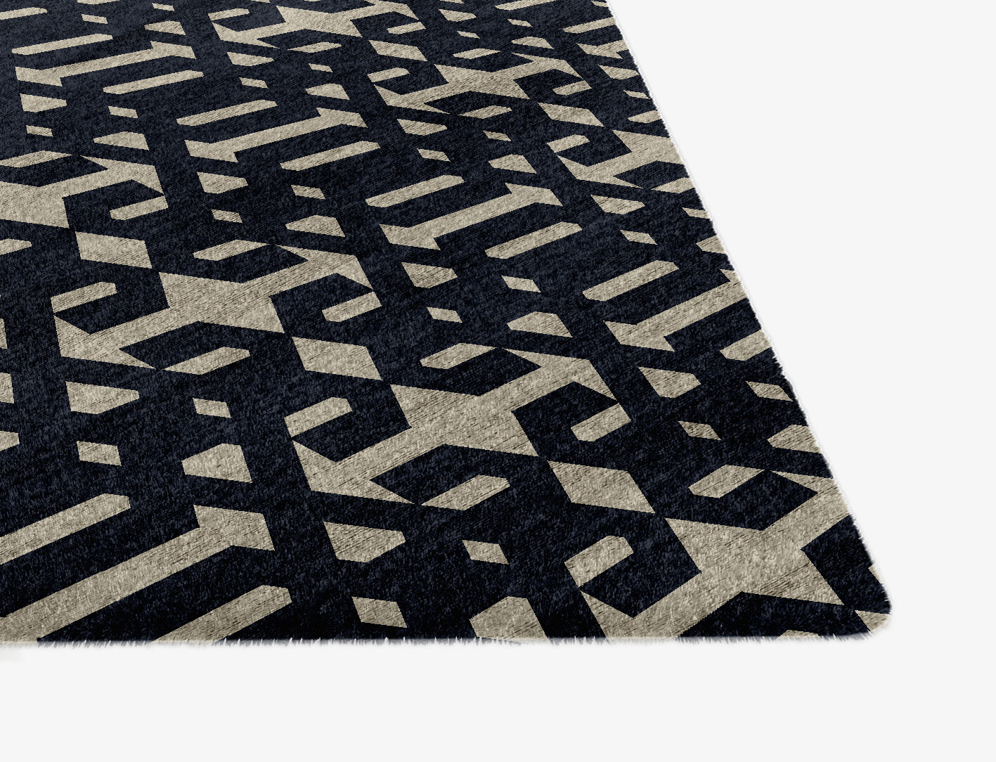 Ribbing Geometric Ogee Hand Knotted Bamboo Silk Custom Rug by Rug Artisan