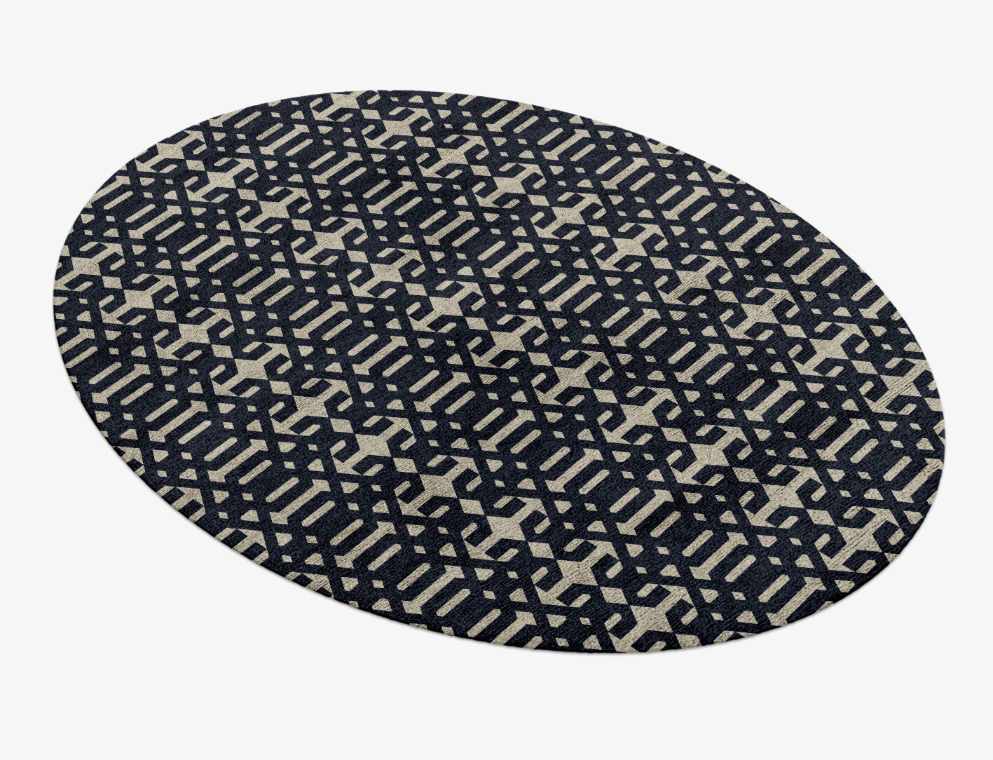 Ribbing Geometric Oval Hand Knotted Bamboo Silk Custom Rug by Rug Artisan