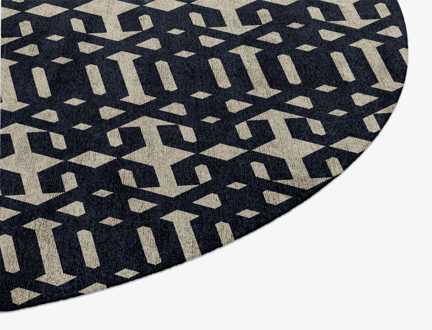 Ribbing Geometric Oval Hand Knotted Bamboo Silk Custom Rug by Rug Artisan