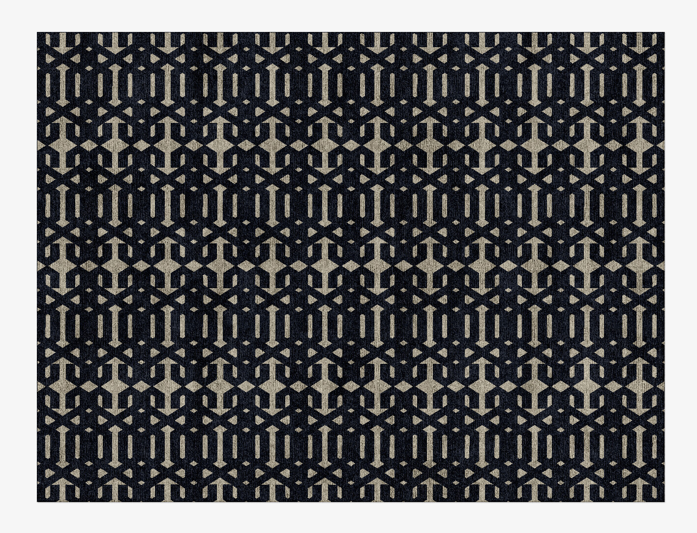 Ribbing Geometric Rectangle Hand Knotted Bamboo Silk Custom Rug by Rug Artisan