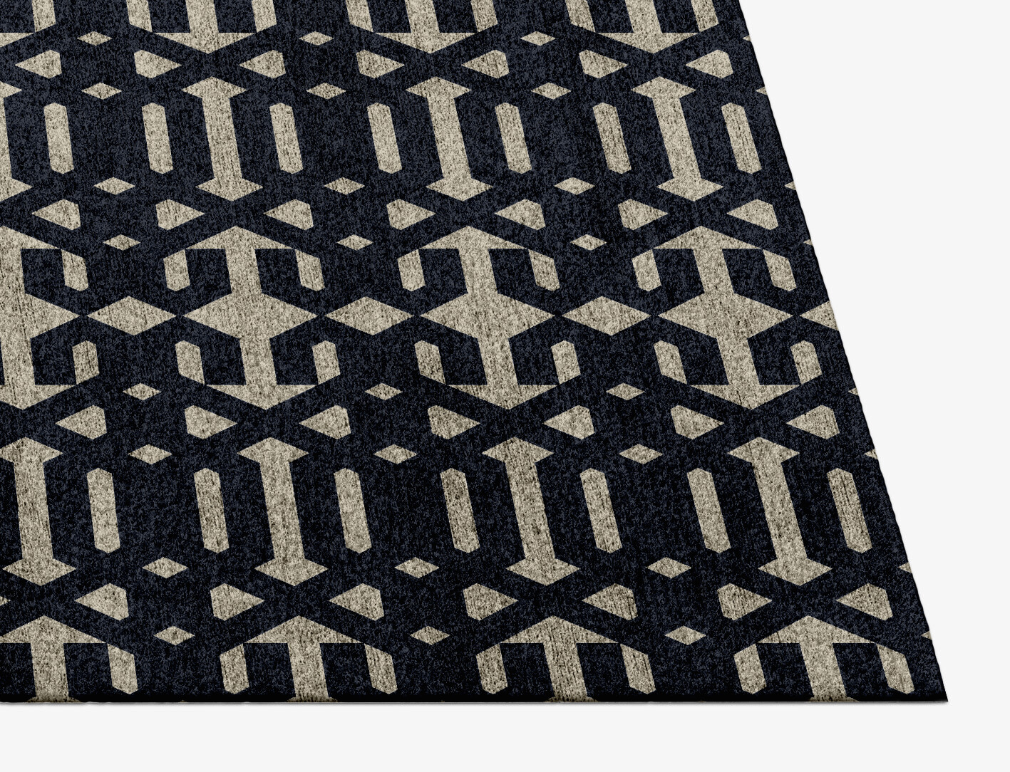 Ribbing Geometric Rectangle Hand Knotted Bamboo Silk Custom Rug by Rug Artisan